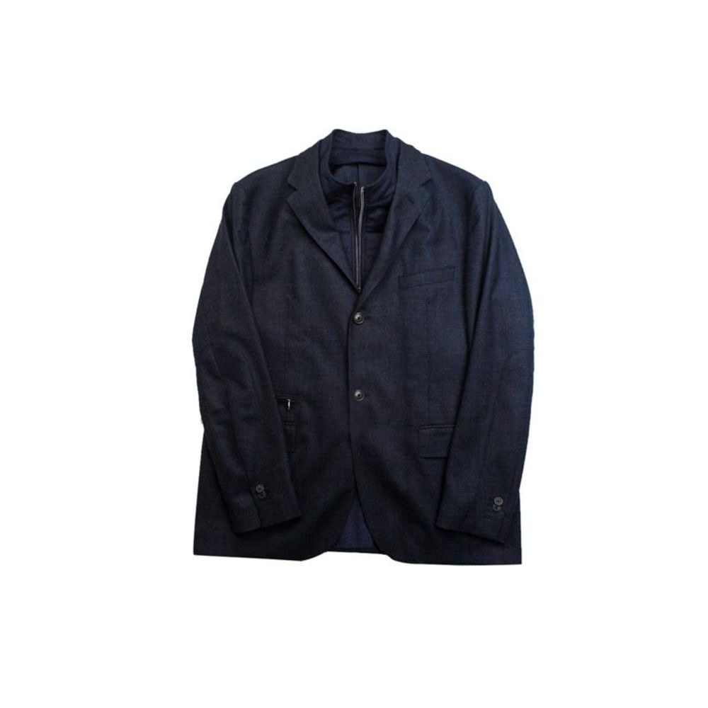 CORNELIANI ID Mens Blue Single Breasted, Houndstooth Blazer 50R